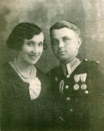 Starszy posterunkowy Stanisław Sorokowski z żoną Marią