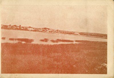 Załoźce widok od doliny Seretu pocztówka 1943 awers