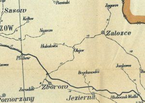 mapa pocztowa z 1942 roku