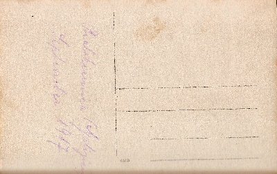 Biaokiernica pocztwka wrzesie 1917 rewers