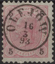 stempel poczta Olejów 1893